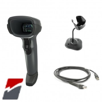 Zebra DS4608-HD - Kit lector de código de barras 2D USB con soporte y cable