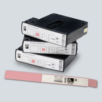 Brazalete ZEBRA - Z-Band UltraSoft para bebé - BORDE ROSA - en cartucho