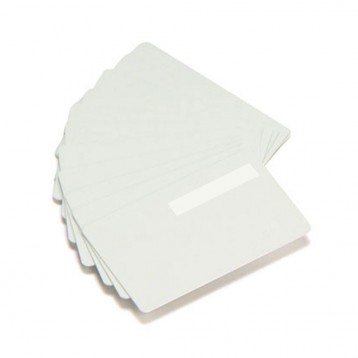 Tarjeta Zebra de PVC blanco con inserto para firma