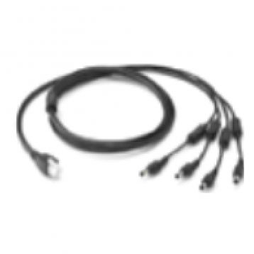 Cable para alimentar dos cargadores de batería de 4 ranuras