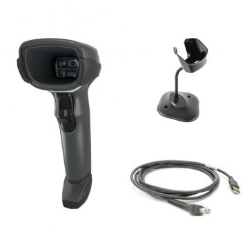 Zebra DS4608-SR – Kit lector de código de barras 2D por USB con soporte y cable